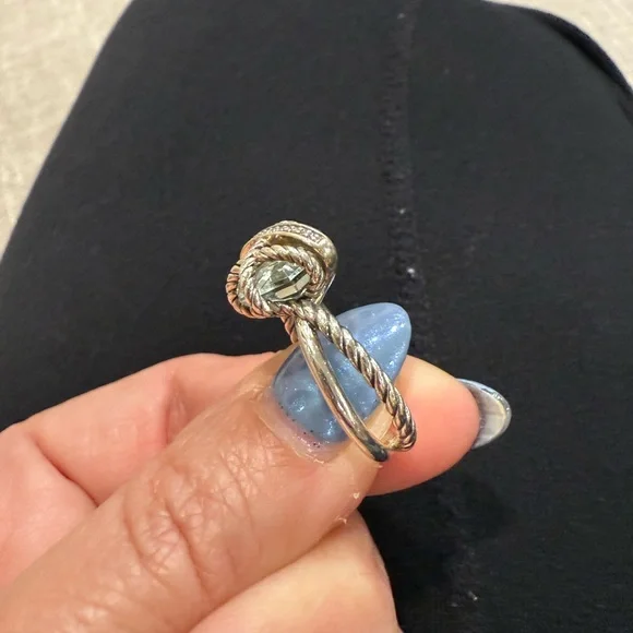 David Yurman CABLE WRAP RING in green amethyst (prasiolite) size 6 - Picture 4 of 9